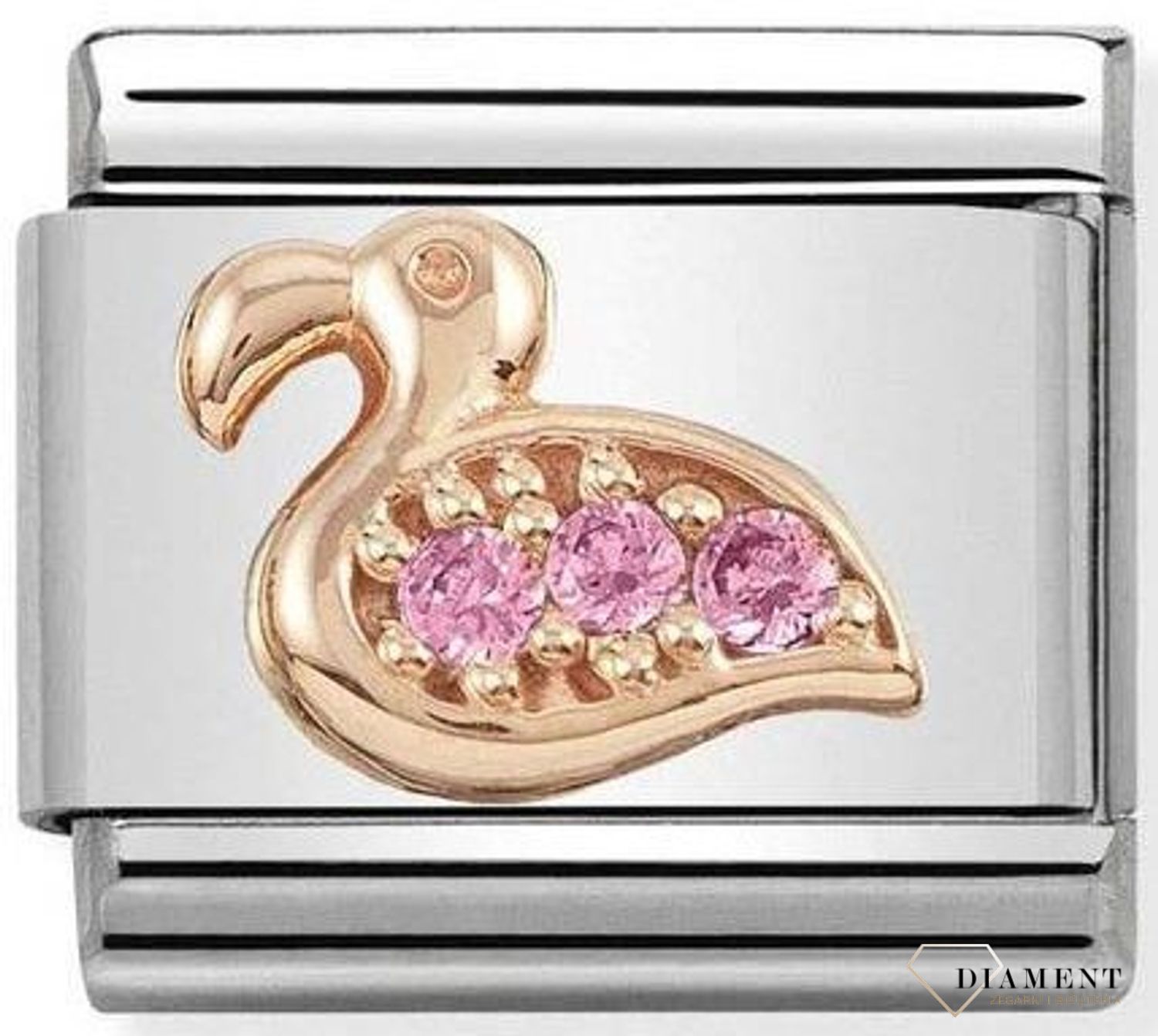 Nomination Link 9K zawieszka różowe złoto 'Flaming z cyrkoniami' 430305 29 biżuteria nomination nomination zawieszki nomination baza.jpg